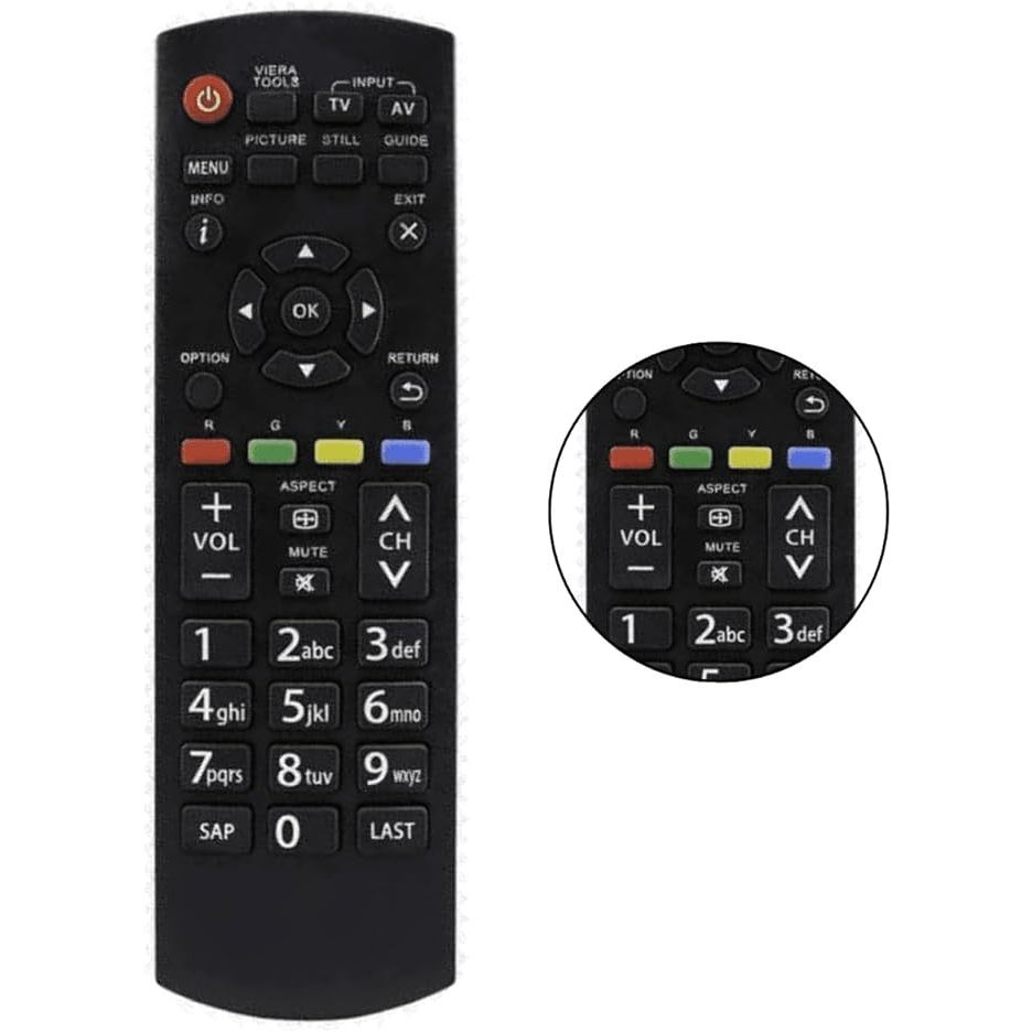 Controle Remoto Tv Panasonic Viera Le-7024 Fbg Tc-40d400b Tc-32d400b Tnq2b5302 Tc-l32s20b Tc-l42s20b