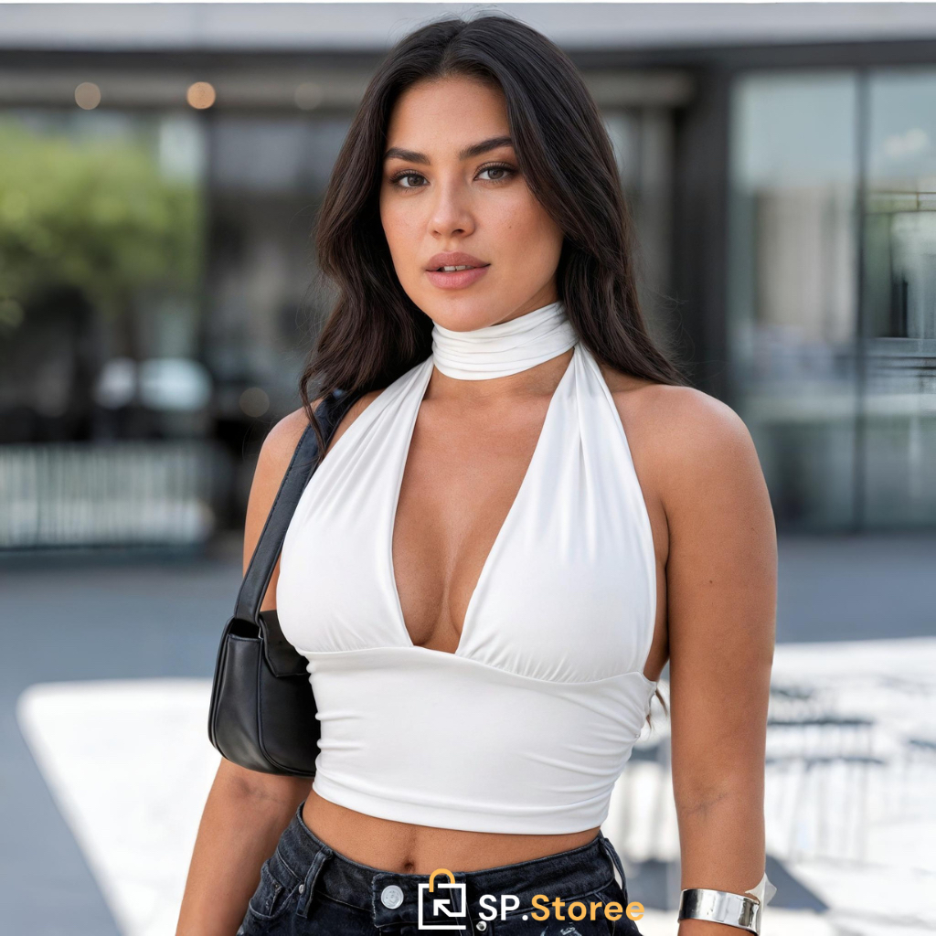 Top Cropped Feminino Frente Única com Amarração Moda Gringa Blusa Cropped Com Amarraçao Decote em Oferta na Shopee