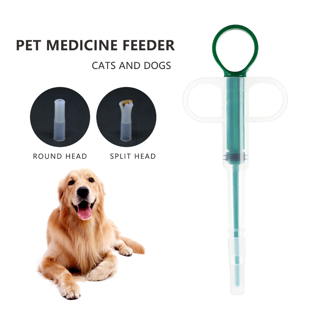 Aplicador de Comprimidos Seringa Aplicadora para Cachorro Gato Remédio Medicação Reutilizável Pet