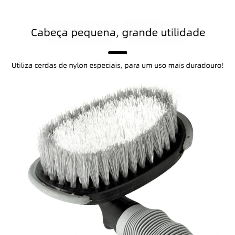 Escova Automotiva Para Limpar Pneu Carro Moto Com Cabo Emborrachado