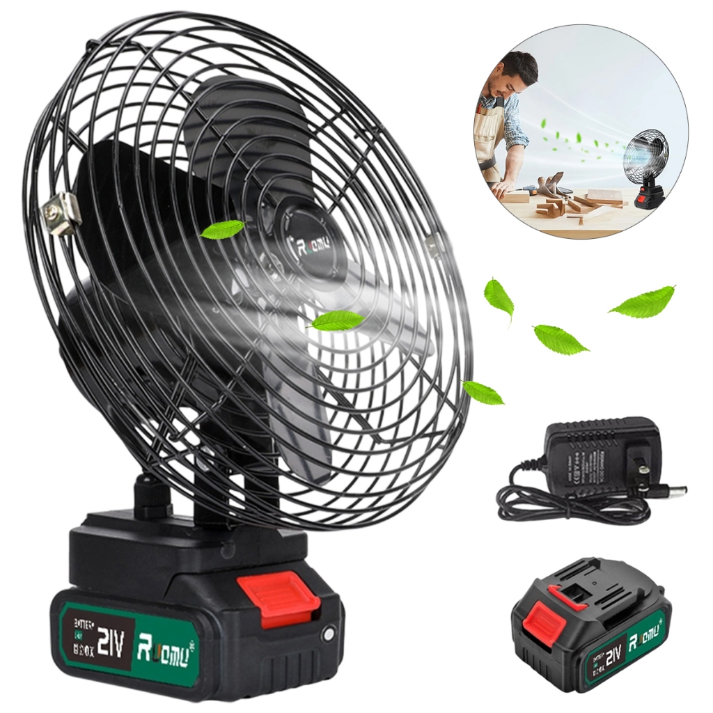 Ventilador De Mesa Portátil Recarregável A Bateria 21V Viagem