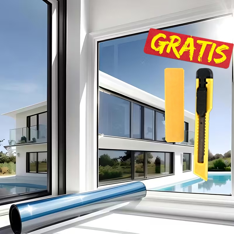 Película Auto Vinil Preto/Prata G5 Blackout Isola Luz Solar Janela Vidro Porta 75cm X 1 a 5 M