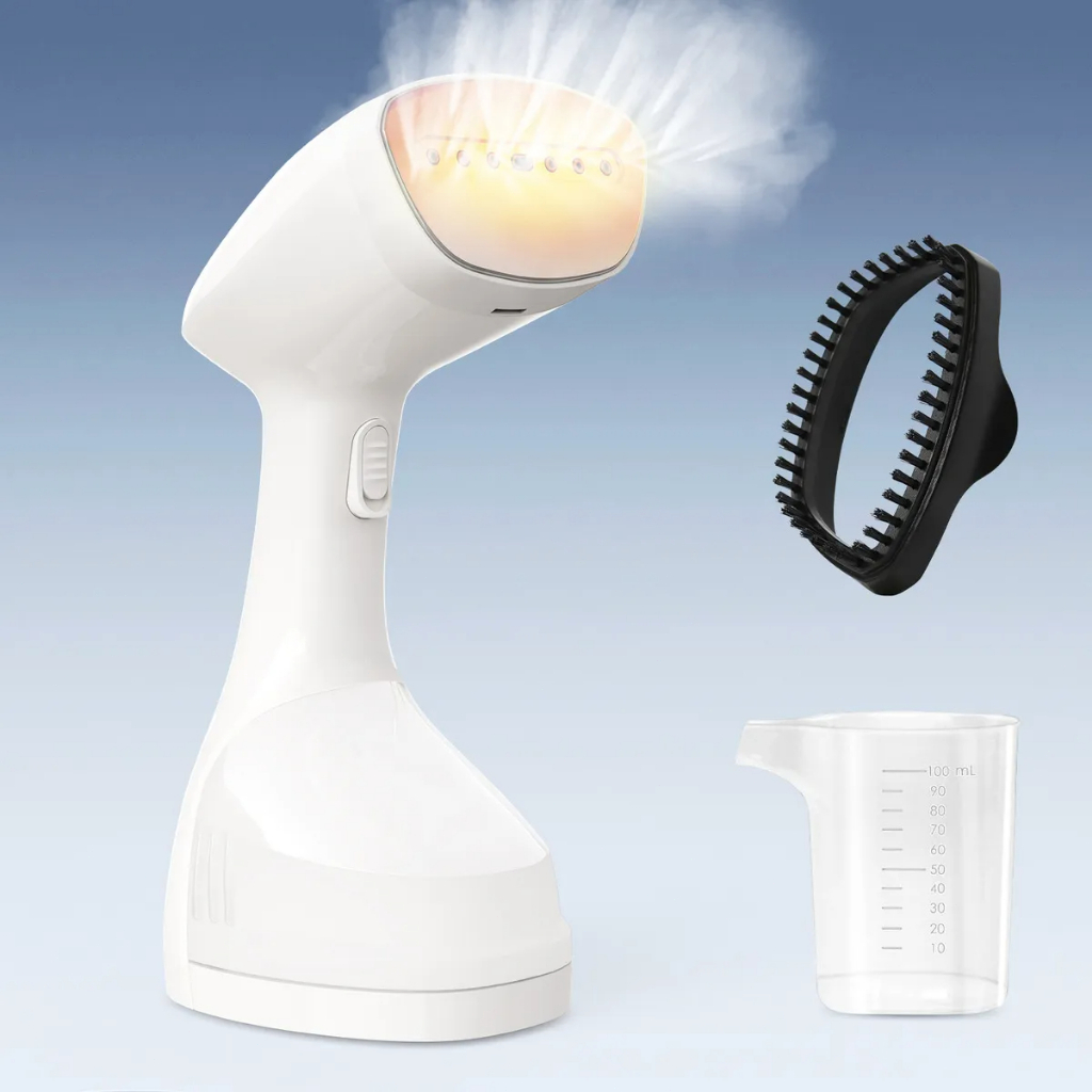 Passadeira a Vapor Portátil com 1500W, Vaporizador Vertical para Roupas, Tanque de 250ml,Higienizador de Alta Eficiência