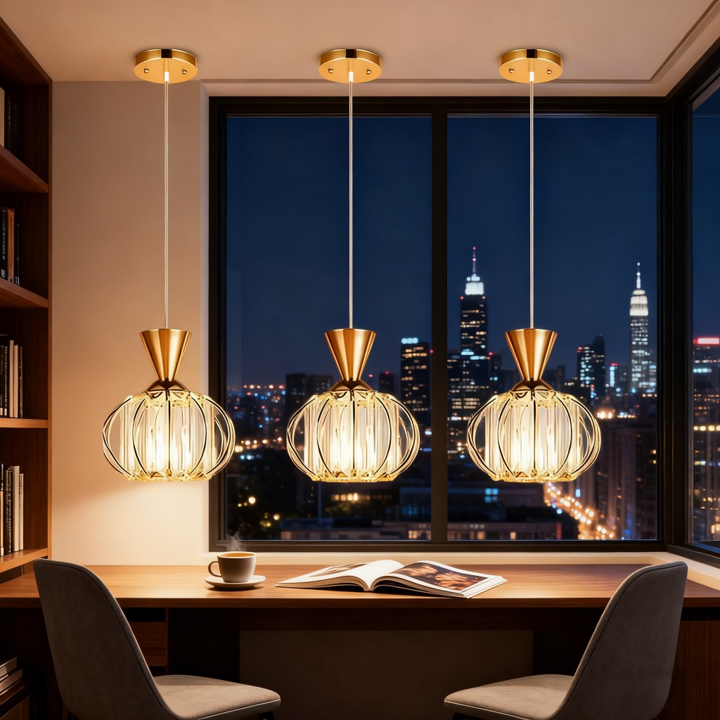 KIT 1-3 Lâmpada De Teto Leve Lustre De Cristal De Metal Nórdico Simples Bivolt Luz 3 Cores em Oferta na Shopee