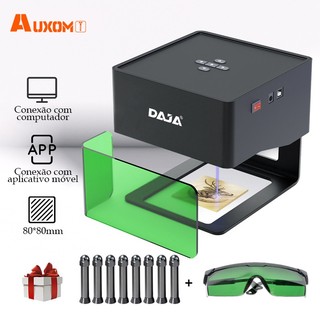 DAJA Máquina de Gravação a Laser Portátil DJ6 3W 8x8cm para Madeira/Couro/Acrílico-AUXOM