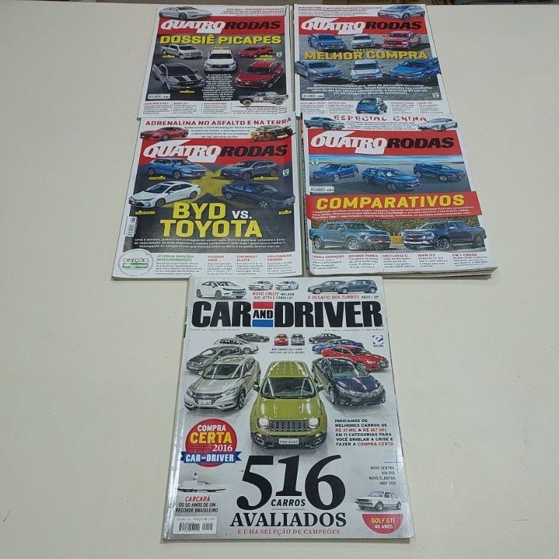 Kit 4 Rodas imperdível c/4 edições  e 1 Car and Driver