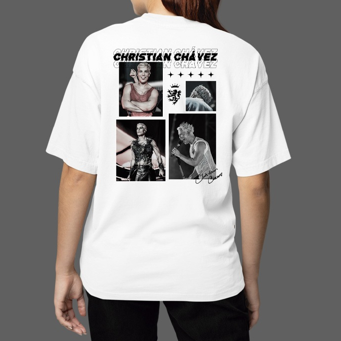 Camiseta Oversized Unissex Christian Chávez Cantor RBD Rebelde
