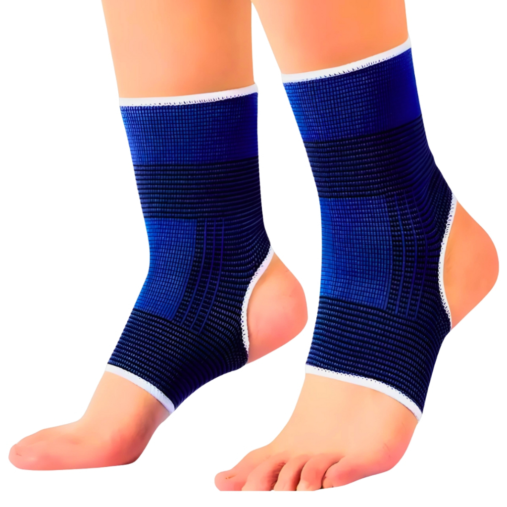 Tornozeleira MBFit Elástica de Compressão Basic Line 1 Par Tamanho Único Prevenção Lesões em Oferta na Shopee