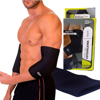 Cotoveleira MBFit Elástica de Compressão Sport Tamanho Único 1 Unidade Prevenção Lesões em Oferta na Shopee