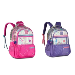 Mochila Rebecca Bonbon Holográfica RB27017 Juvenil Compartimento Notebook - Cor Sortida