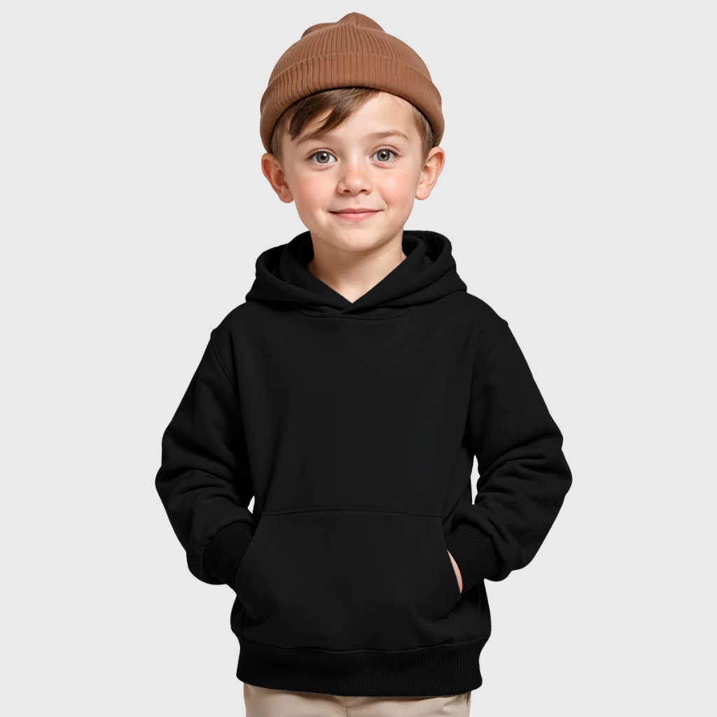 Moletom Infantil Menino Liso Canguru com Capuz e Bolso