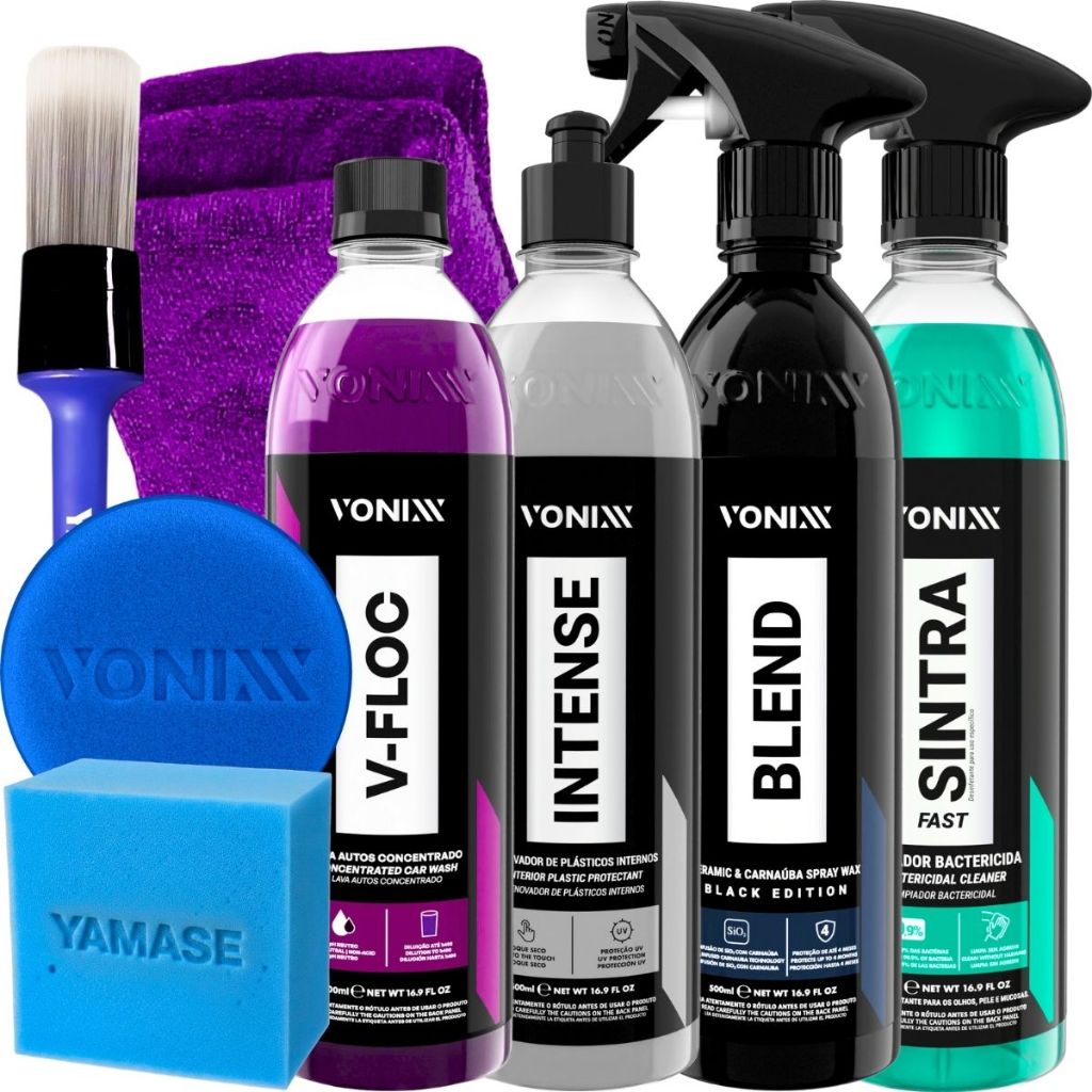 Kit Shampoo Automotivo V-Floc Cera Blend Black Sintra Fast Intense em Oferta na Shopee