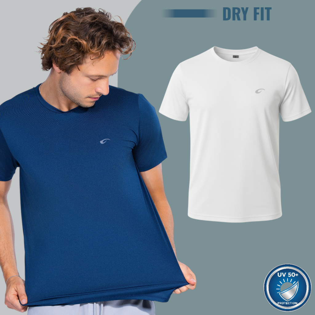 Kit 2 Camisetas Fitness Masculina Elastano Premium Dry Fit Academia Treino Corrida Futebol Crossfit