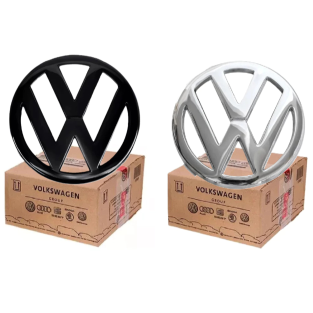 Emblema Grade Dianteira VW 5Z0853601A Gol Parati Saveiro Fox G4 Cromado/Black Piano Original em Oferta na Shopee