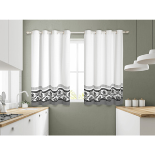 Cortina de cozinha para varão de 2 metros Delicada Sofisticada de Alta Qualidade - Rigoletto em Oferta na Shopee