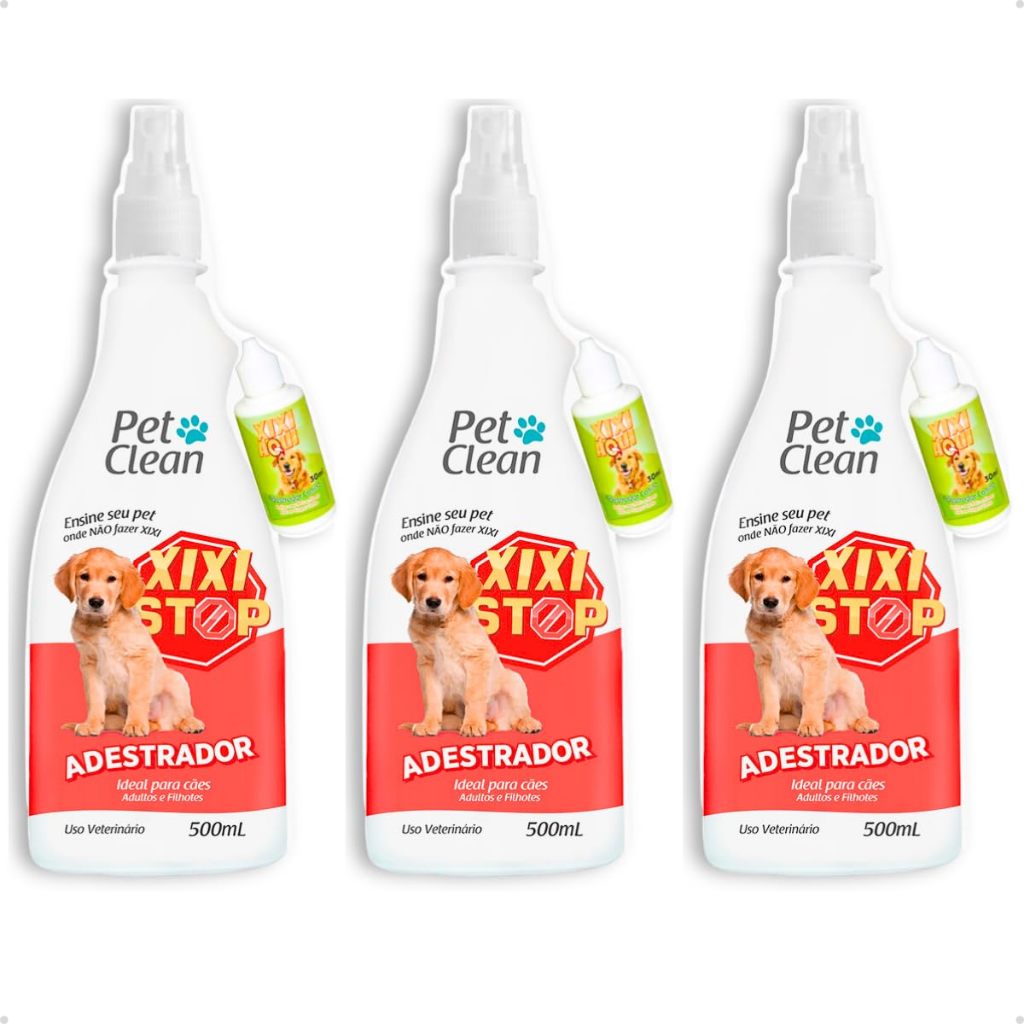 Kit Com 3 Adestrador Sanitário Xixi Stop + Xixi Aqui P/ Cães em Oferta na Shopee