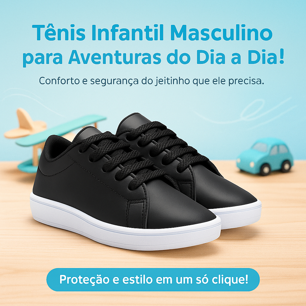 Tenis Infantil Menino Escolar Masculino Casual Leve Confortável Pronta Entrega