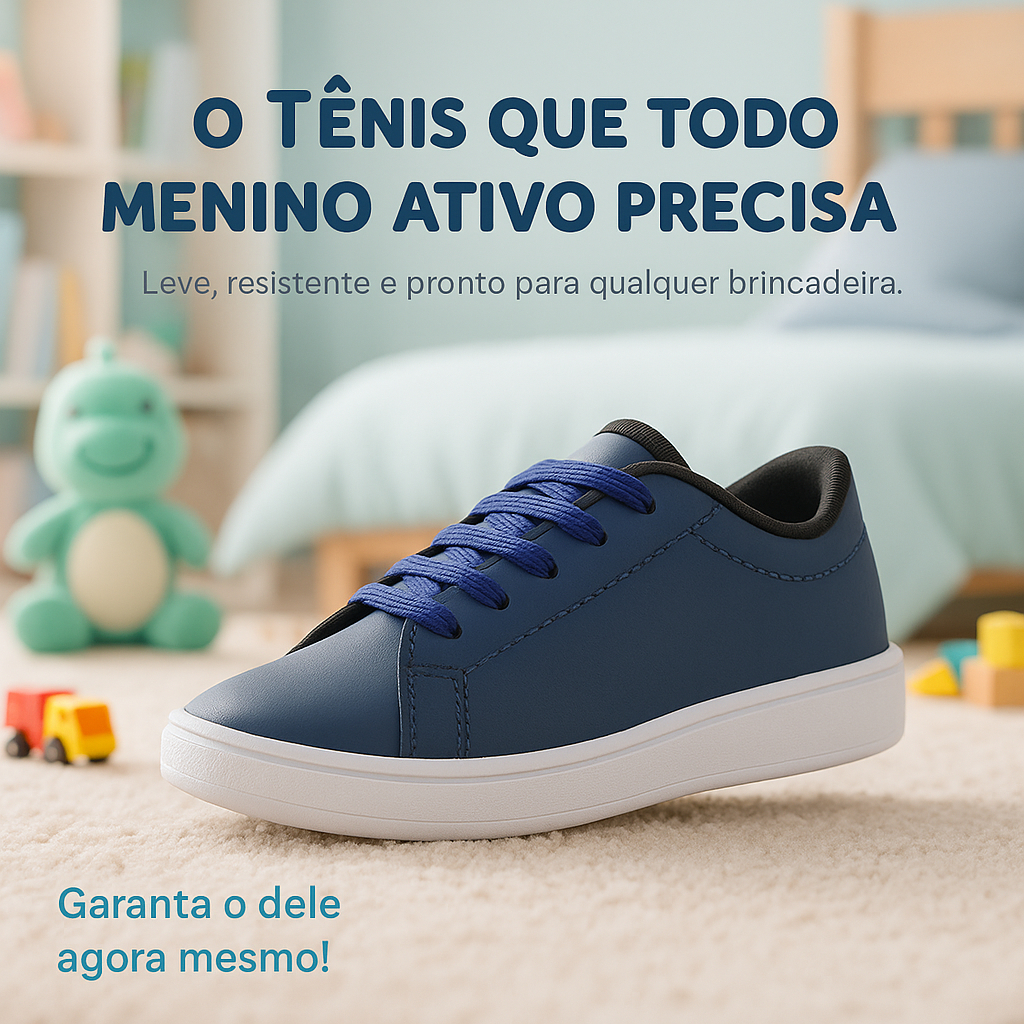Tênis Infantil Menino Escolar Masculino Casual Confortável Leve Resistente Moda