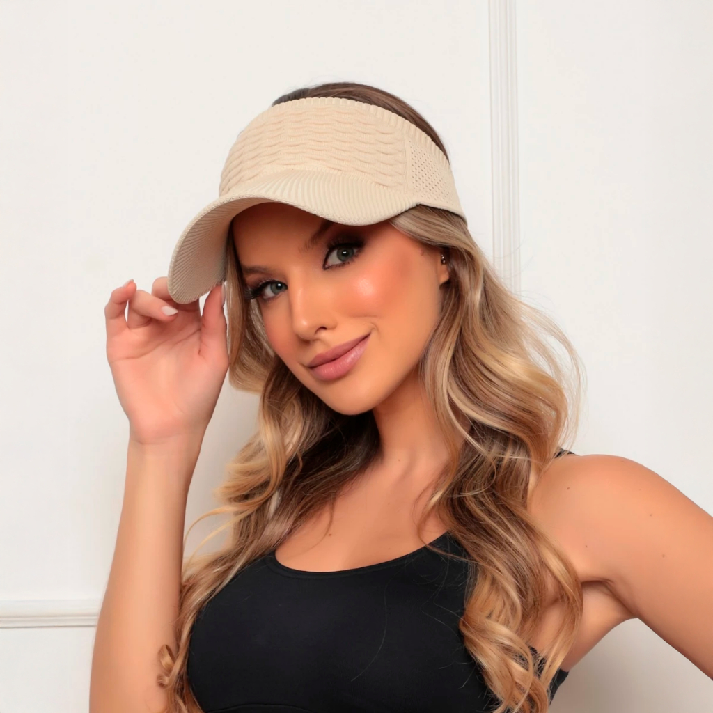 Viseira Feminina Modal Chapéu para o Verão 2025 Praia caminhada ciclismo