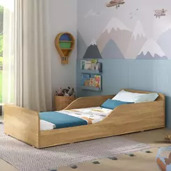 Cama Infantil Montessoriana para Colchão 70x150cm 100% MDF Suspiro Multimóveis BB2379