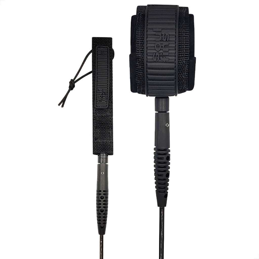 Leash Prancha de Surf Longboard 9pés X 7mm Injetado Duplo Girador Strap Panturrilha Soulfins