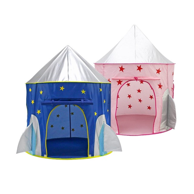 Barraca Tenda Infantil Toca Foguete Espaço Castelo Brincadeira da Princesa Principe com Bolsa