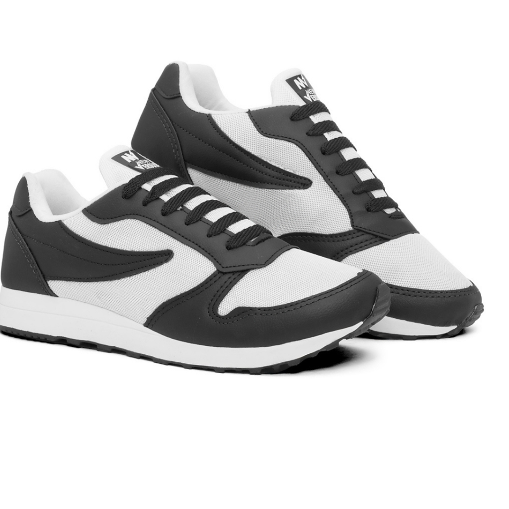 Tenis Feminino Branco com Preto Levíssimo, Confortavel, Flexível e Ideal Para Caminhar Diariamente (tenis feminino)