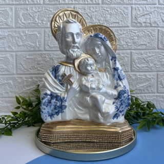 Sagrada Família em Decoupage Azul 30cm em Oferta na Shopee