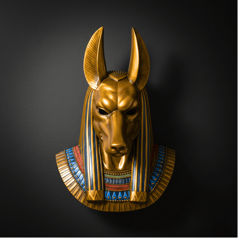 Deus da Morte Anubis do Egito Faraó Magia Altar Decoração Estatueta Busto