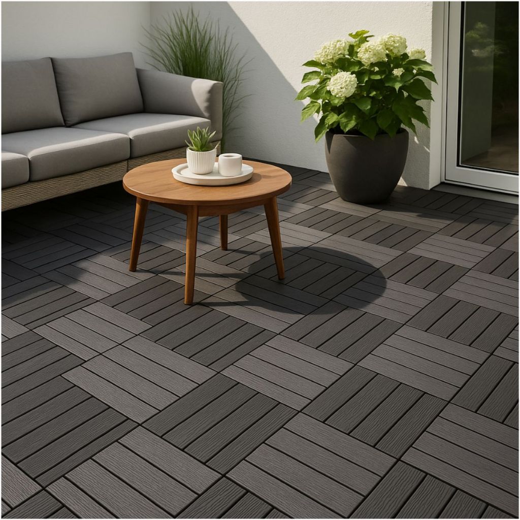 Deck Modular Teca 30x30cm Peças Encaixe Rápido Estilo Madeira Rustica em Oferta na Shopee