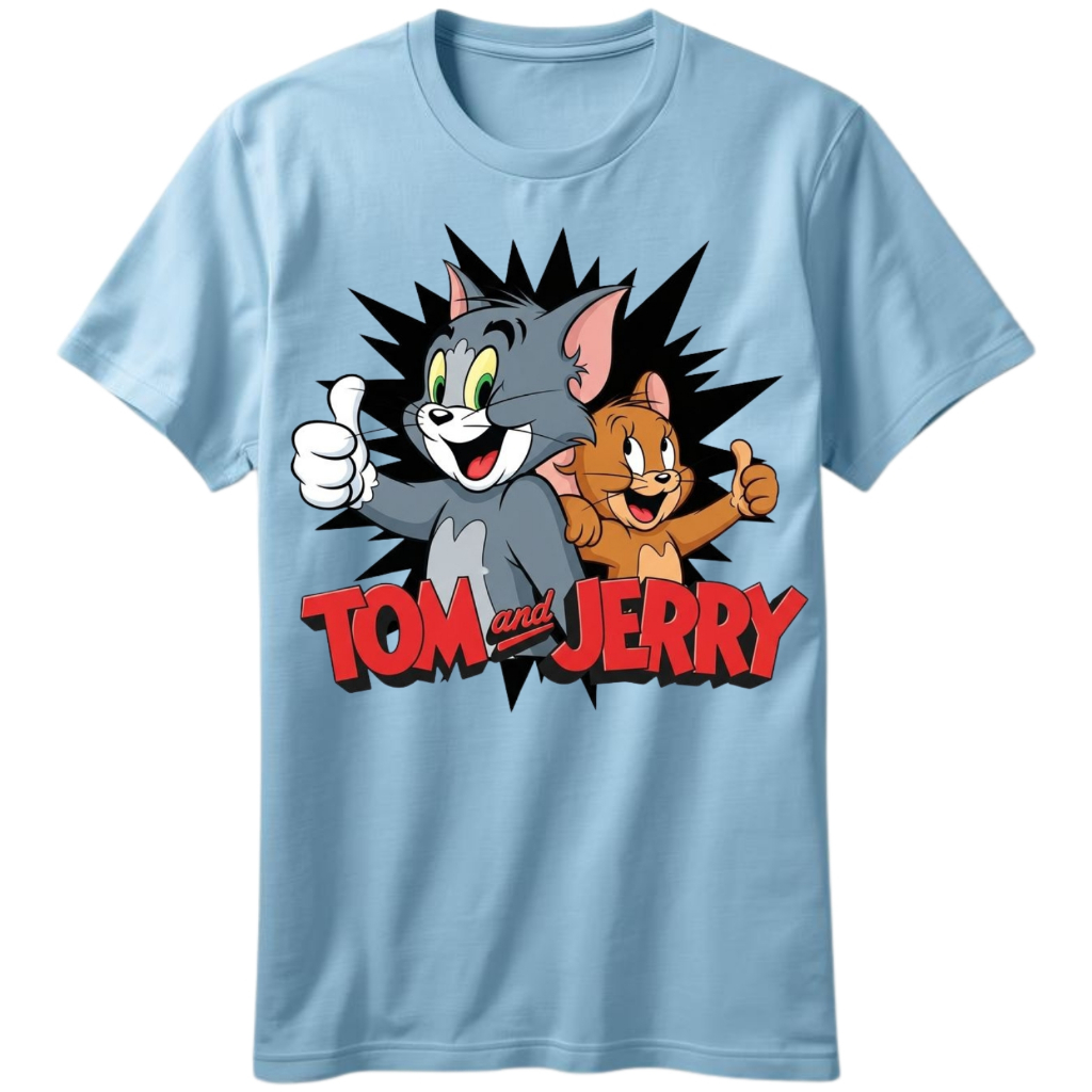 Camiseta Tom Jerry Desenho Animado Camisa Aniversário Blusa Festa Infantil Escola Surpresa Secreto em Oferta na Shopee
