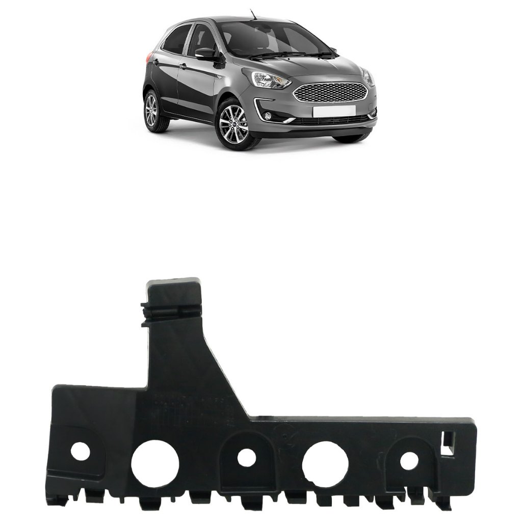 Guia Parachoque Ka Hatch 2018 2019 2020 2021 2022 Dianteiro Preto em Oferta na Shopee