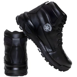Bota Coturno Motoqueiro em 100%  Couro com Biqueira de Proteção em Oferta na Shopee