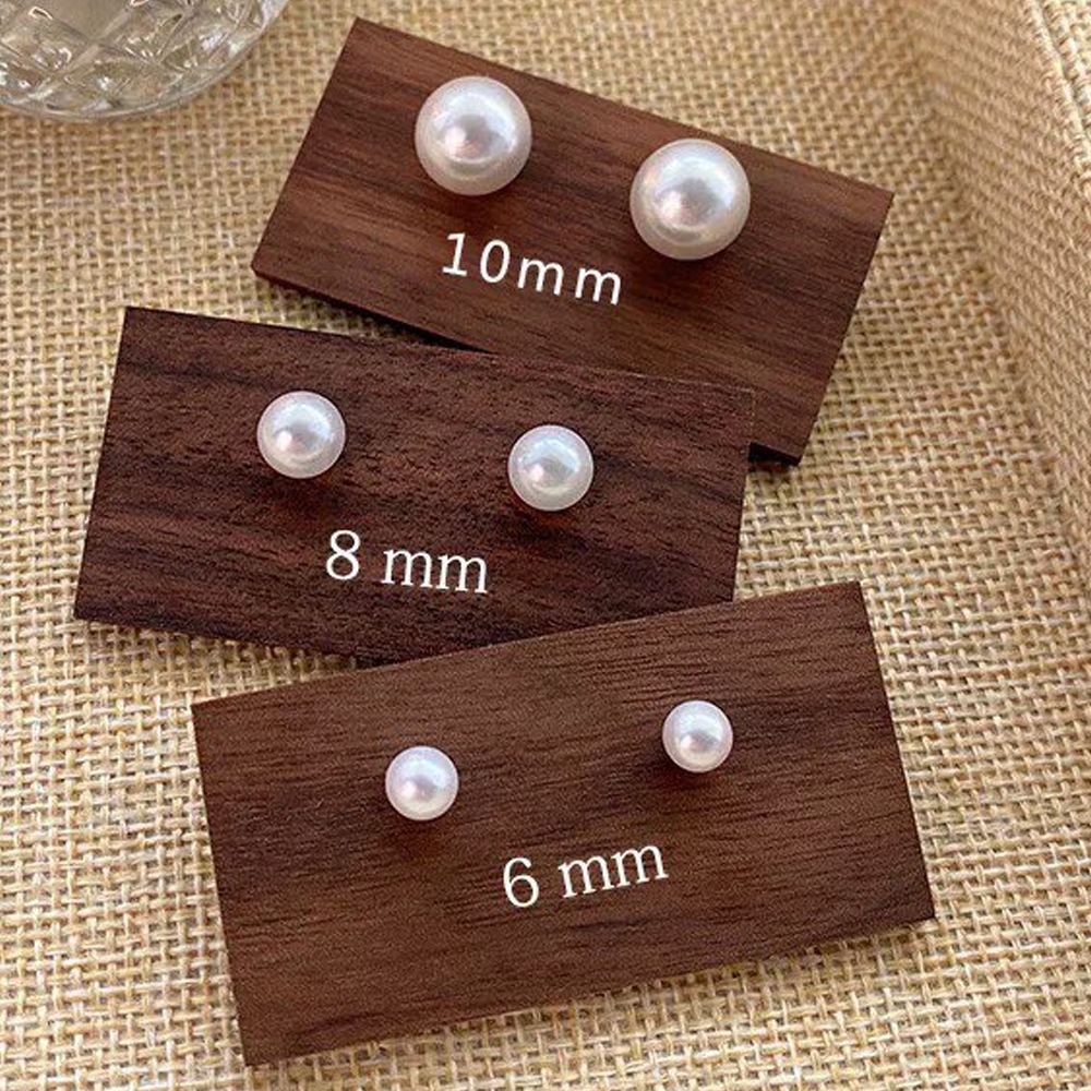 pregos de pérola 300pçs Brincos Perola 10mm/8mm/6mm+tarracha De Silicone Atacado presente de dia das mães