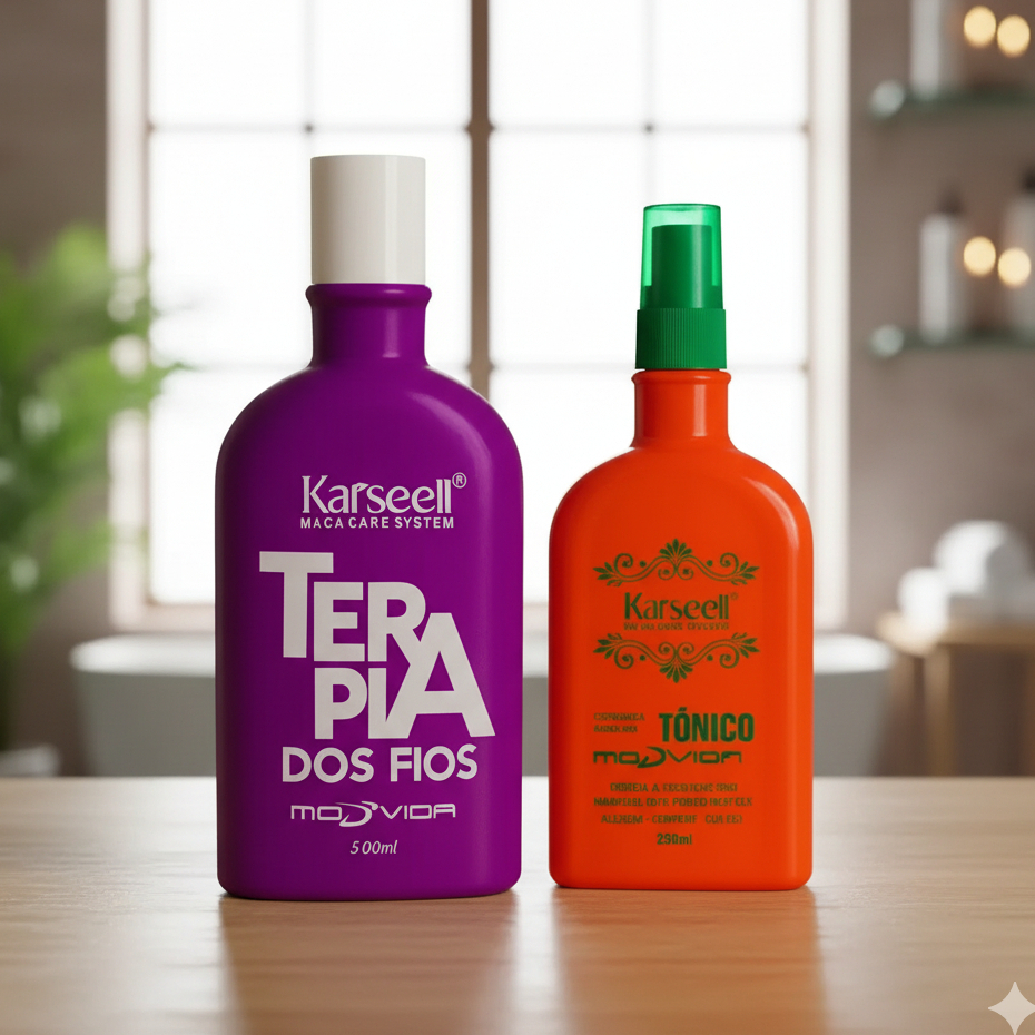Super Tônico capilar crescimento modvida e anti-queda + Terapia dos fios karseell