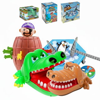 Kit Jogos Completo Quebra Pinguim + Pula Pirata + Crocodilo Morde Dede Brinquedo Interativo de Mesa em Oferta na Shopee