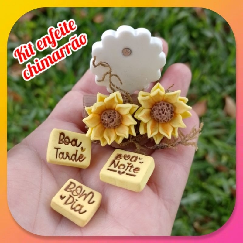 Kit enfeite de chimarrão com plaquinhas Bom dia-boa tarde-boa noite cuia decorada enfeite chimarrão personalizado