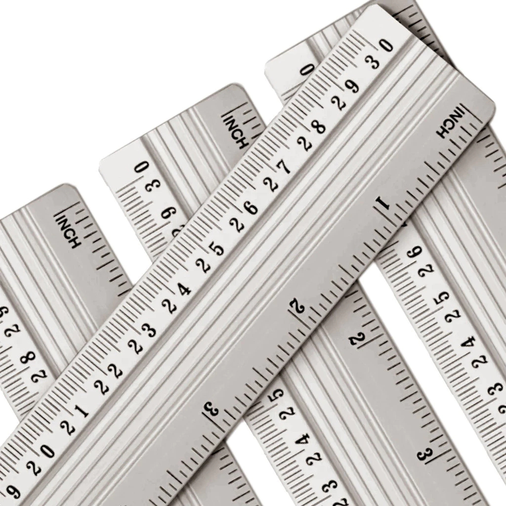 Régua De Alumínio Escola Trabalho 30cm Escritório Papelaria em Oferta na Shopee