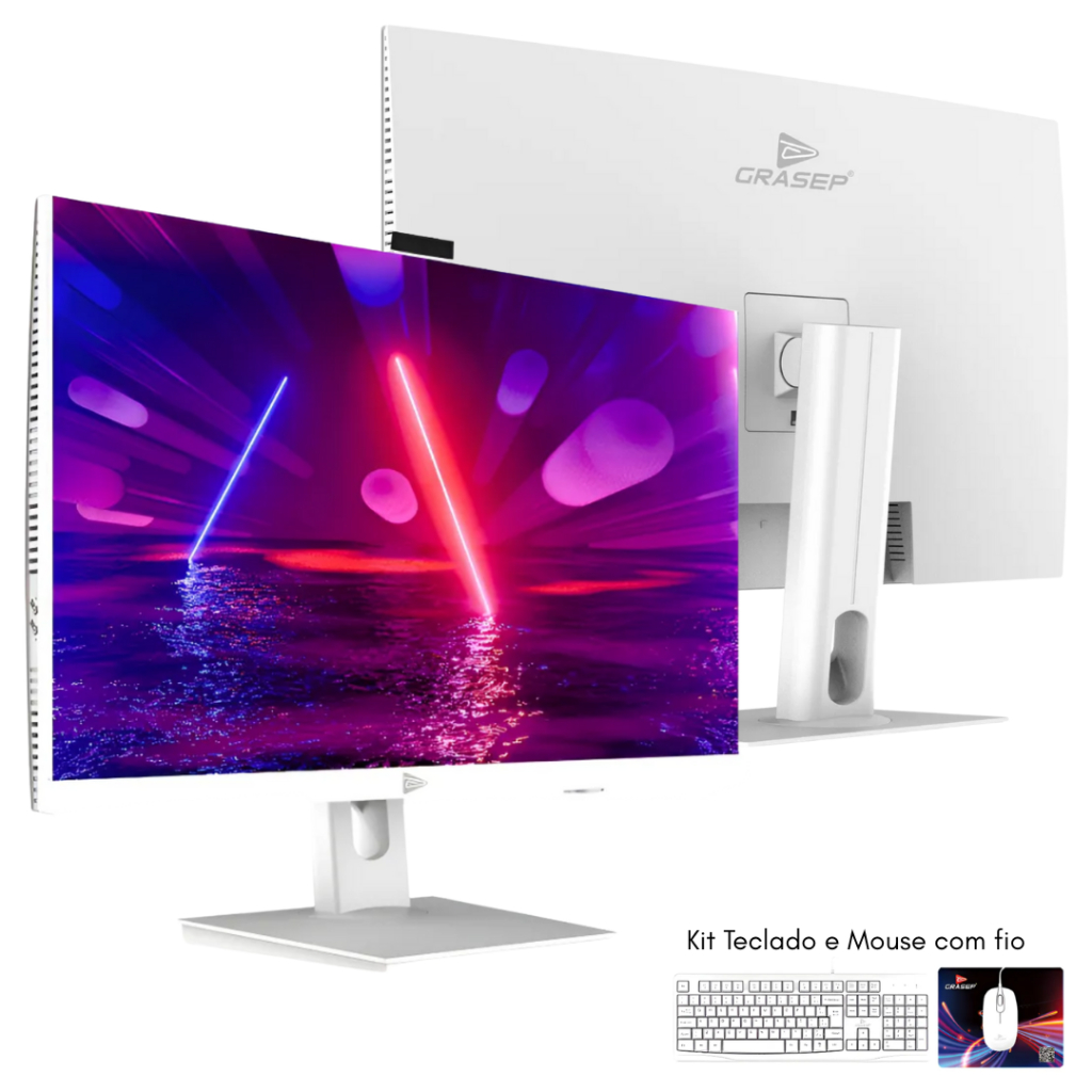 Computador All In One Tela 23.8″ Full HD i5 16GB SSD 256GB Dual Band Webcam Bluetooth Windows 11