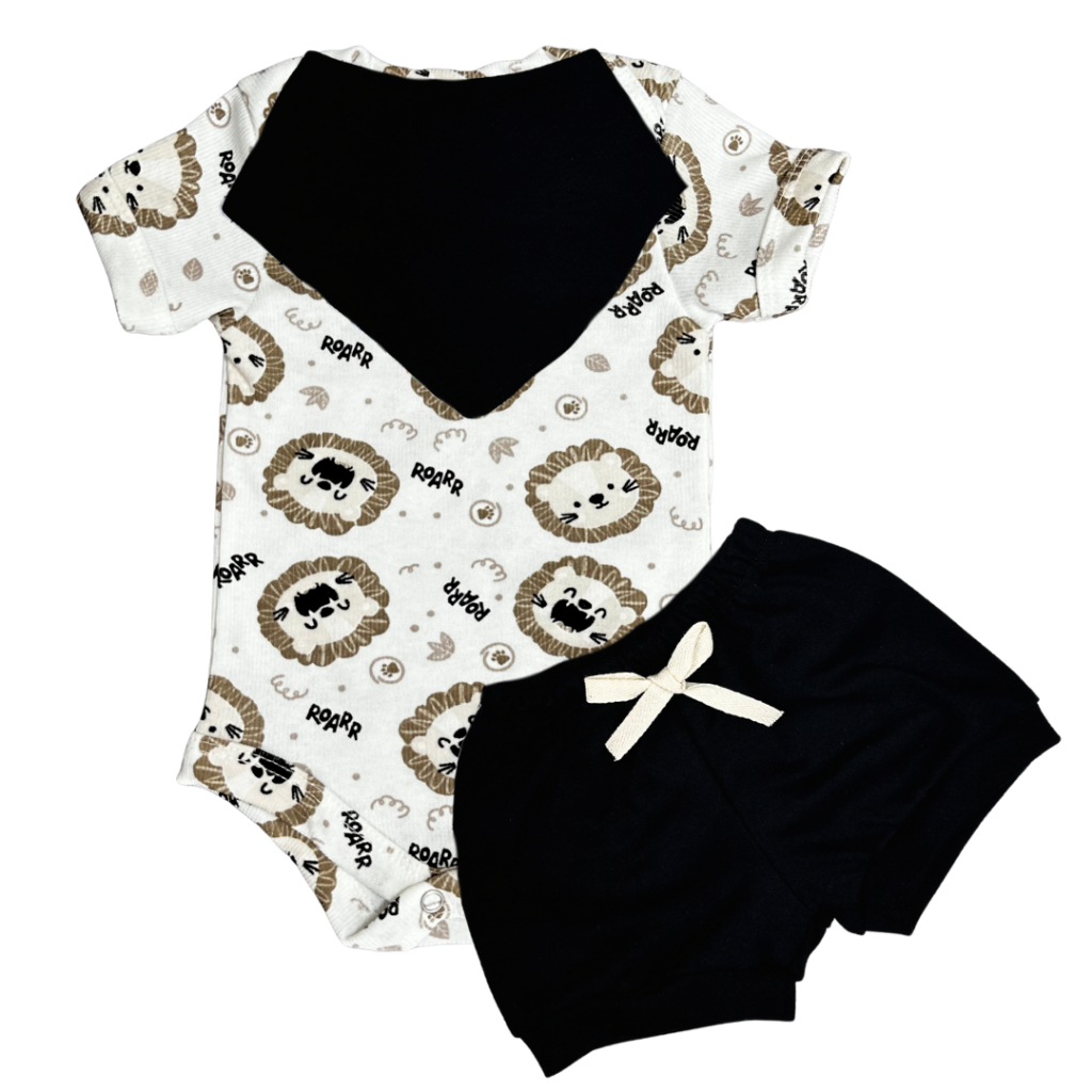 Conjunto de Bebe Menino 3 Peças Varias Cores Confortavel e Macio em Oferta na Shopee