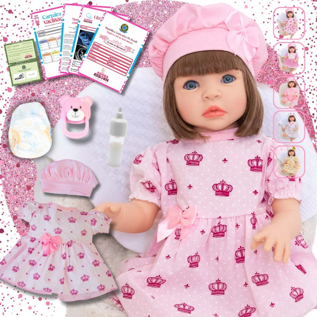 Bebê Reborn Boneca Realista Menina 100% Silicone Pode Dar Banho em Oferta na Shopee