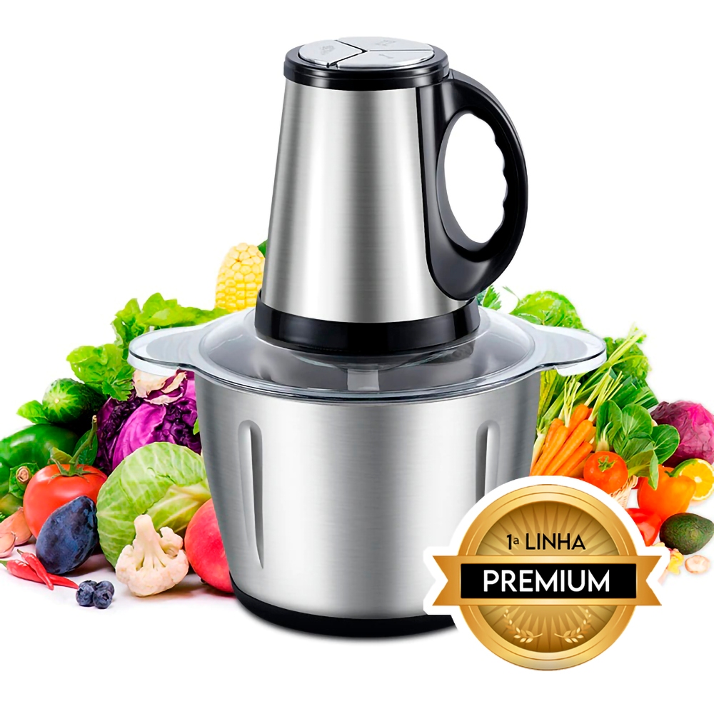 Processador Triturador De Alimentos Carne e Legumes 1800W Com Alça Elétrico 3L 110V 220V em Oferta na Shopee