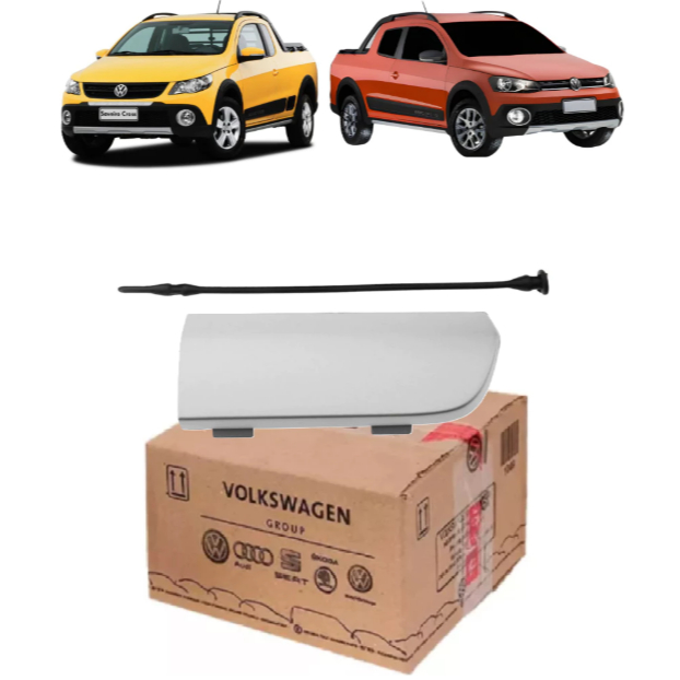 Tampa Lateral Spoiler Traseiro Direito Macaco VW Saveiro Cross G5 G6 Original Prata 5U7853978