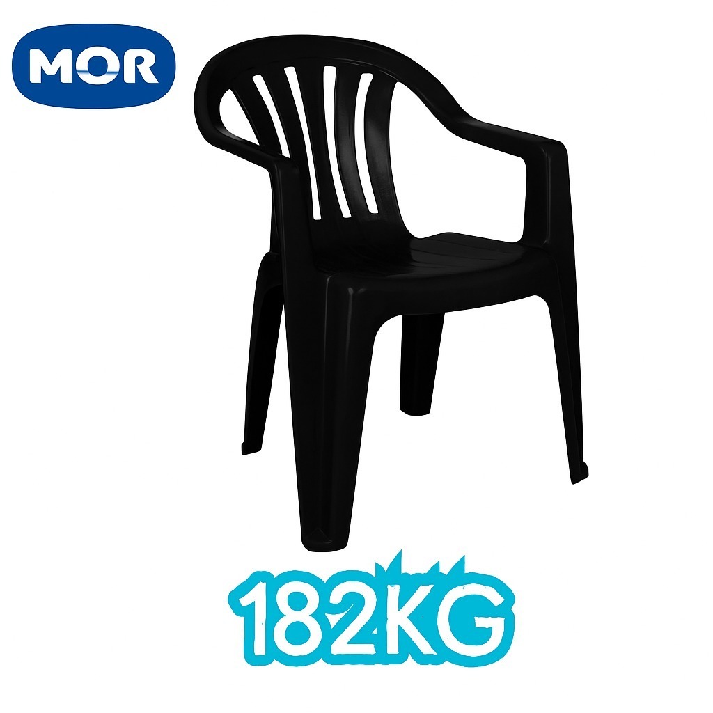 Cadeira Plastica 182Kg MOR Cozinha Eventos Poltrona Area Lazer Resistente Empilhavel Praia Jardim