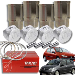 Kit Motor Pistão, Aneis, Camisa Peugeot Citroen 1.4 8v Takao