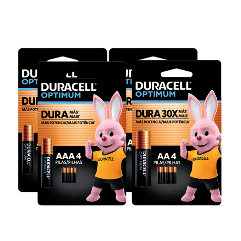 Kit Duracell Optimum Leve 4 pague 3 Com 8 Pilhas AAA e 8 Pilhas AA em Oferta na Shopee