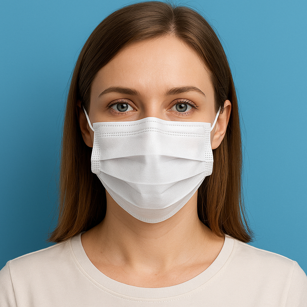 Máscara Cirúrgica Hospitalar Tripla Descartável Branco