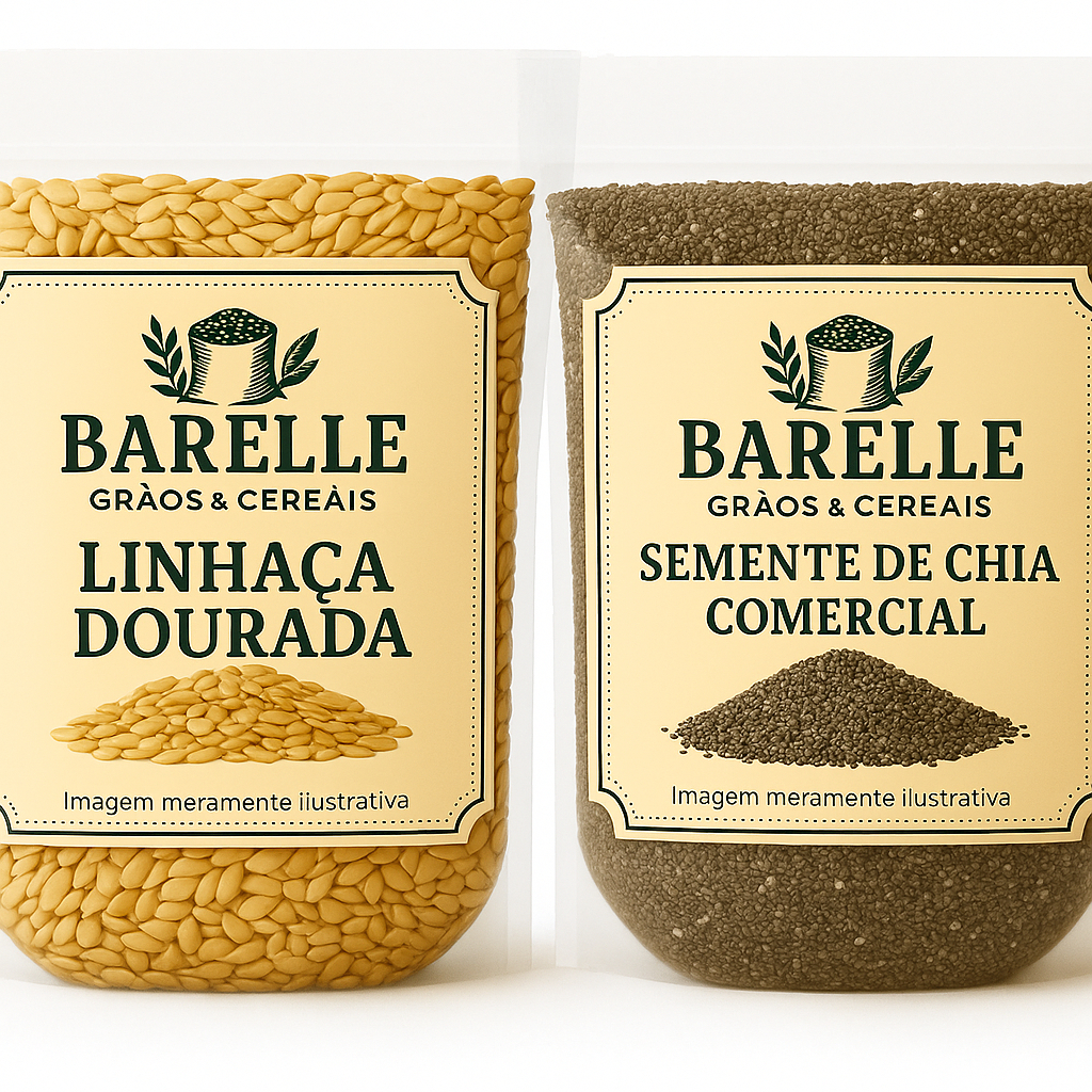Kit Semente de Chia + Semente de linhaça Dourada 1kg de cada - Produtos Novos de Qualidade em Oferta na Shopee