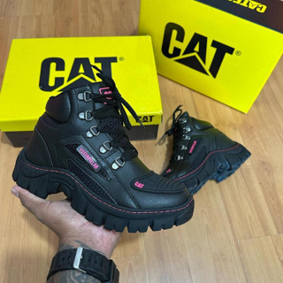 Bota Caterpillar Feminina Original Preta Rosa, Conforto e Sola Tratorada Antiderrapante em Oferta na Shopee