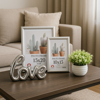 Kit Decoração Porta Retrato Elegante Dourado Prata Sofisticado Vasinho Enfeite Decorativo Luxo Rack Sala em Oferta na Shopee